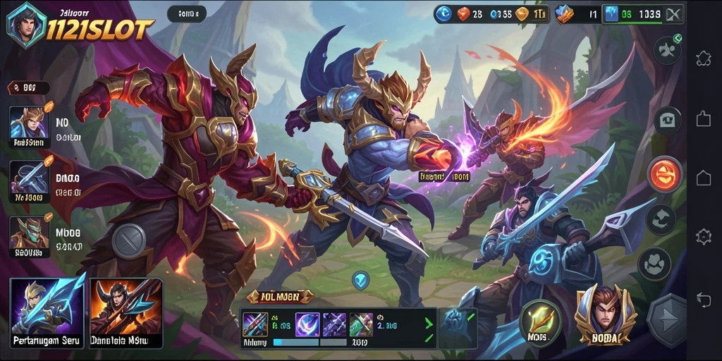Gameplay seru dari 1121SLOT dalam aksi MOBA.