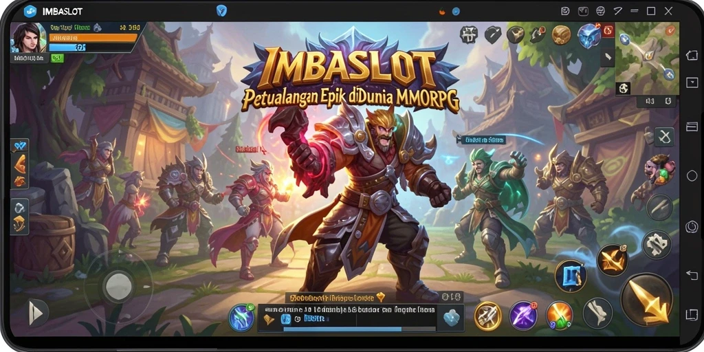 Tampilan gameplay epik dari IMBASLOT, dunia MMORPG yang menakjubkan.