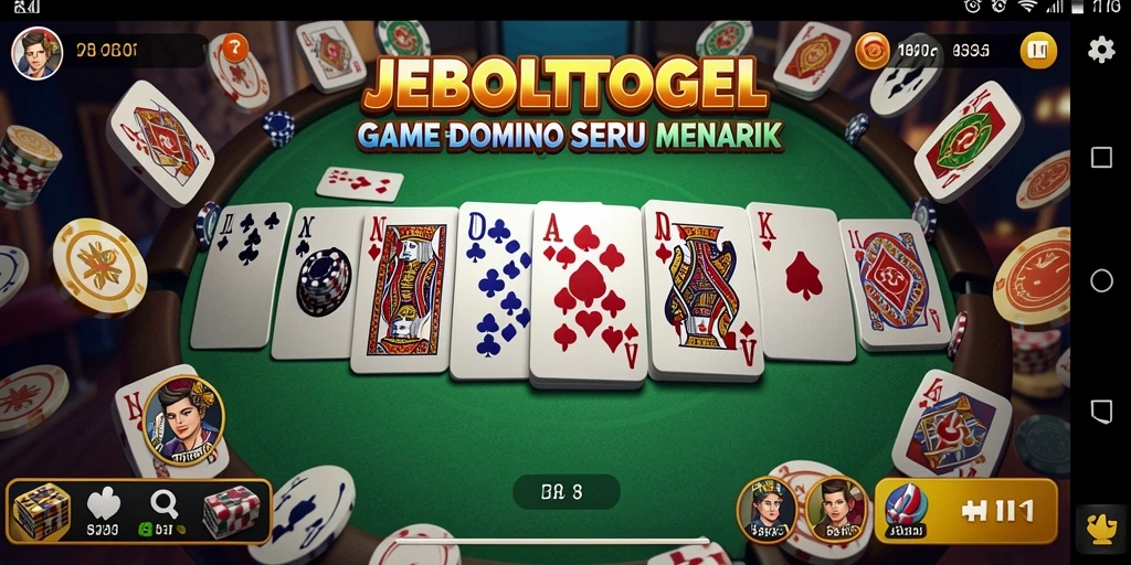 Screenshot gameplay JEBOLTOGEL yang menunjukkan suasana pertandingan Domino.