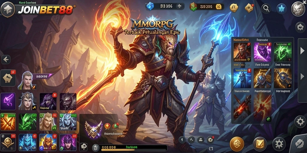 Tampilan gameplay seru di JOINBET88 dengan karakter dan monster yang menarik.