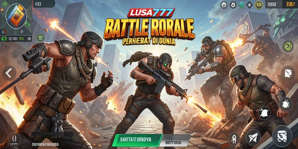 Gameplay seru LUSA777 dalam pertempuran Battle Royale.