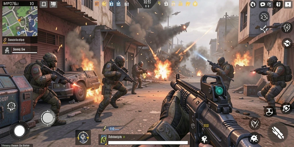 Screenshot gameplay MPO76 menampilkan pertempuran TPS yang mendebarkan.