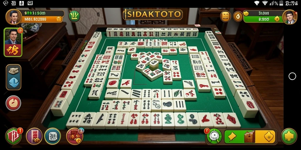 Tampilan gameplay menarik dari SIDAKTOTO yang menampilkan Mahjong.