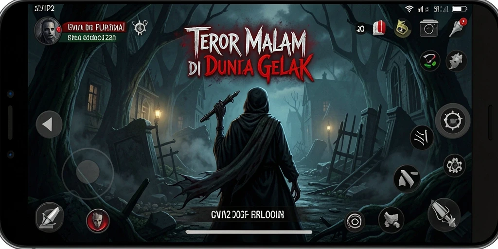 Screenshot gameplay SVIP2 menampilkan suasana horror yang mencekam.