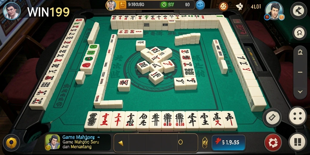 Tampilan gameplay Mahjong yang menarik dan seru.